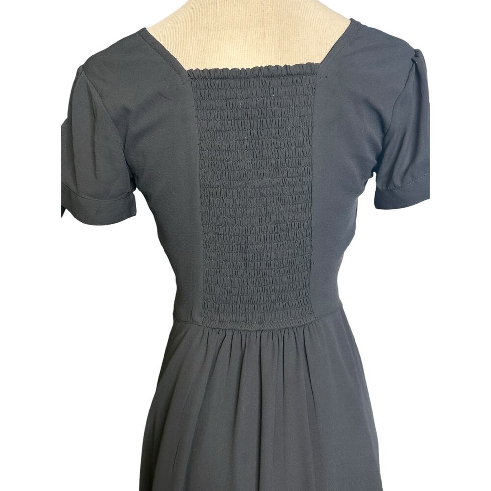 Abercrombie & Fitch black short sleeves A line mini skirt size XXS - Picture 10 of 15